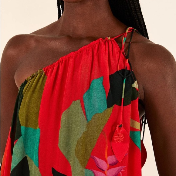 🥭Farm Rio Red Heliconia Maxi Dress - Picture 5 of 12